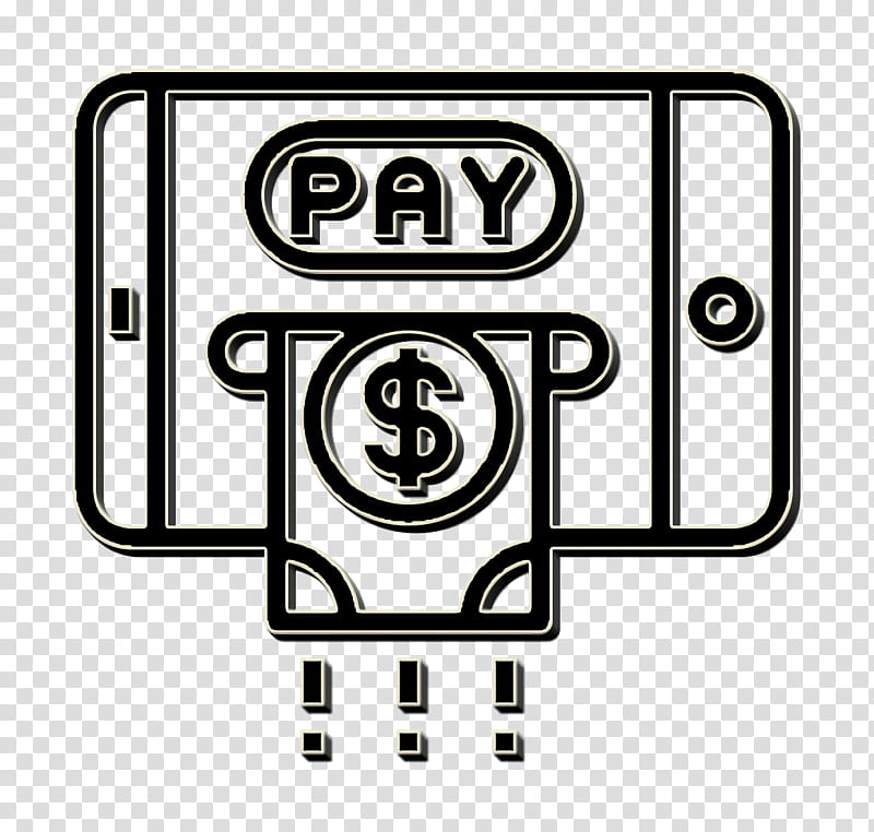 Smartphone icon Online payment icon Payment icon, Rectangle, Line Art, Square, Logo, Symbol transparent background PNG clipart