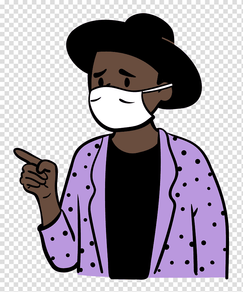 man Medical Mask coronavirus, Cowboy Hat, Gentleman, Cartoon, Fashion, Purple, Character transparent background PNG clipart