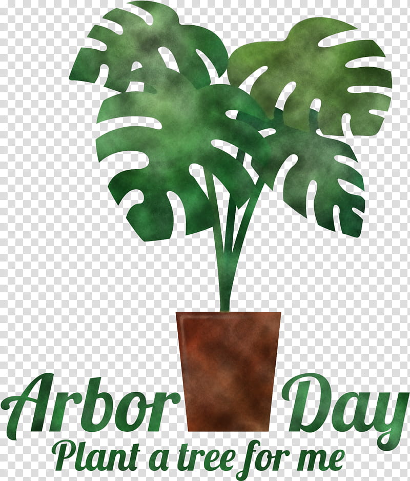 Arbor Day Green Earth Earth Day, Monstera Deliciosa, Leaf, Plant, Palm Tree, Flowerpot, Arecales, Houseplant transparent background PNG clipart