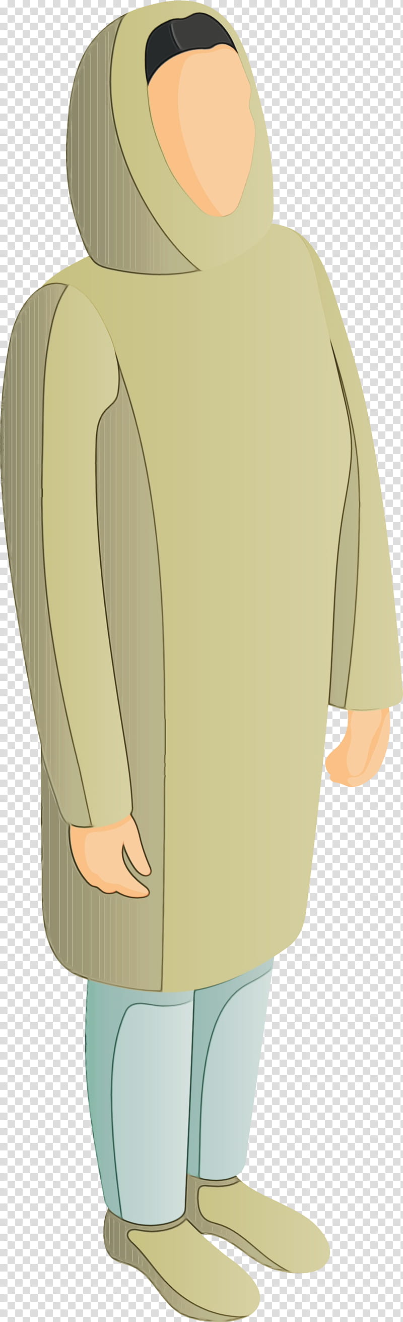 clothing green khaki yellow sleeve, Arabic Family, Arab People, Arabs, Watercolor, Paint, Wet Ink, Outerwear transparent background PNG clipart