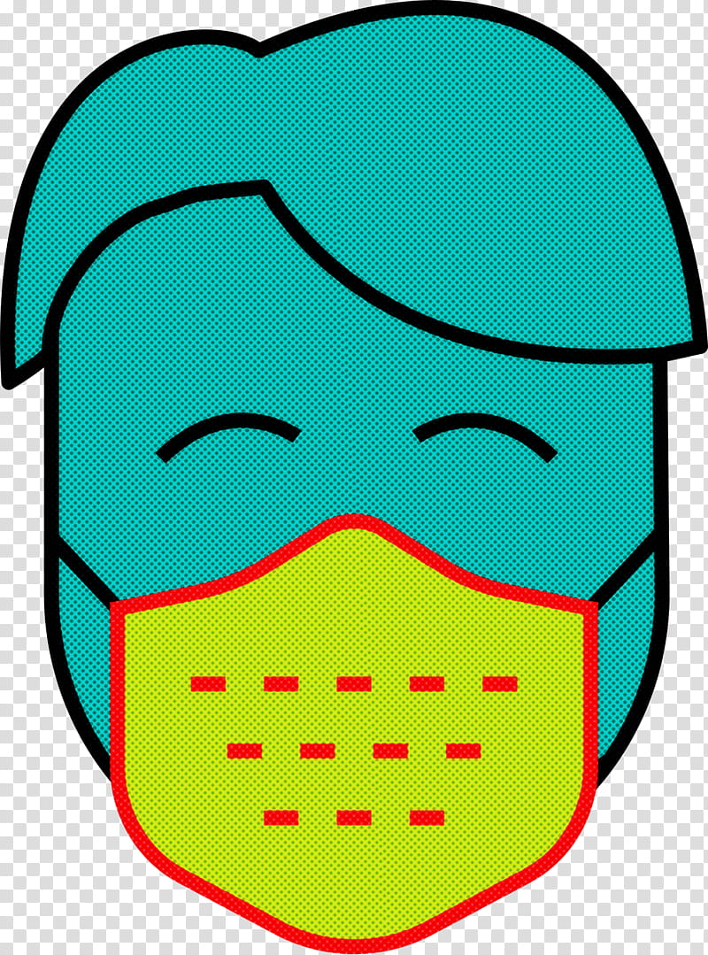 Wearing Mask Coronavirus COVID, Face, Facial Expression, Cheek, Head, Green, Smile, Nose transparent background PNG clipart