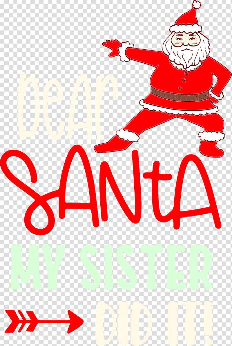 Christmas Day, Dear Santa, Christmas , Watercolor, Paint, Wet Ink, Santa Claus transparent background PNG clipart