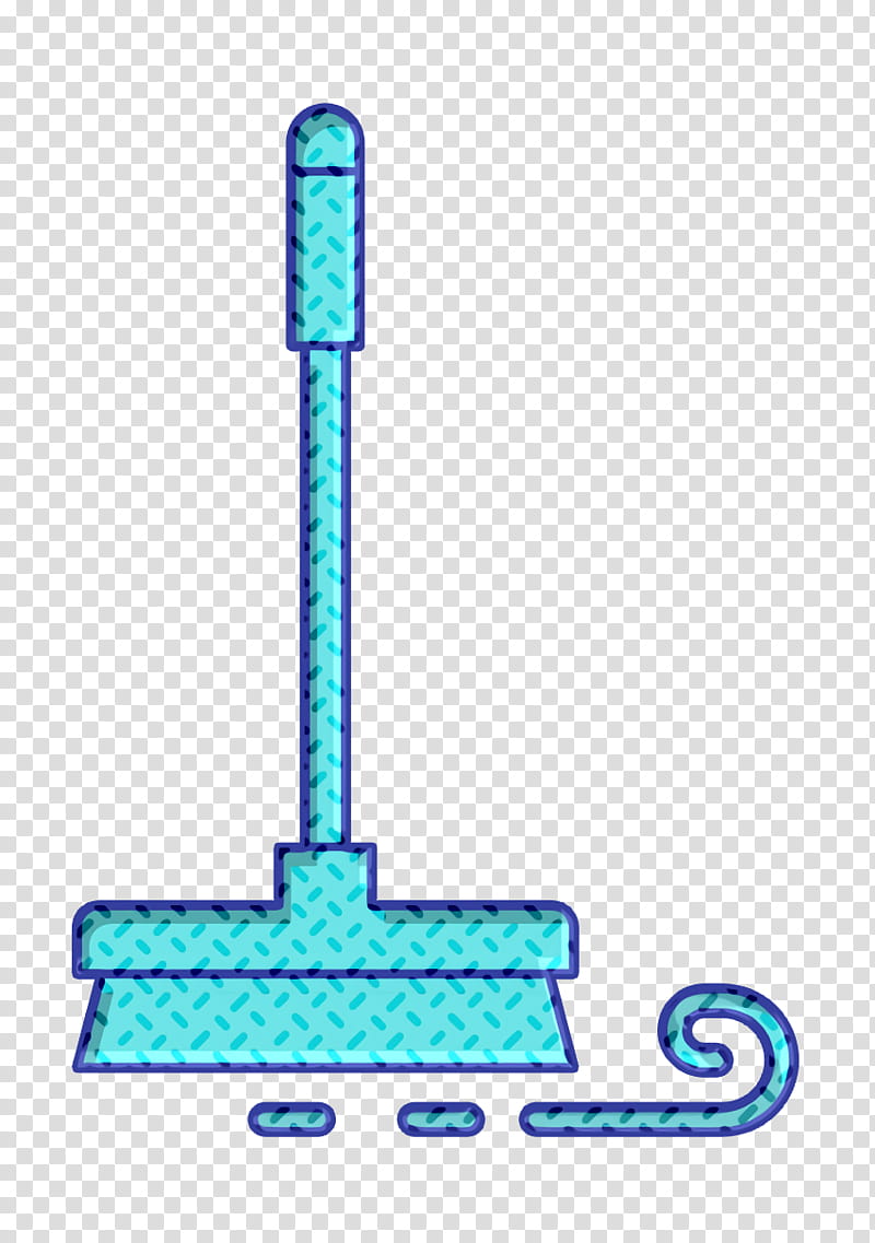 Cleaning icon Mop icon, Aqua transparent background PNG clipart