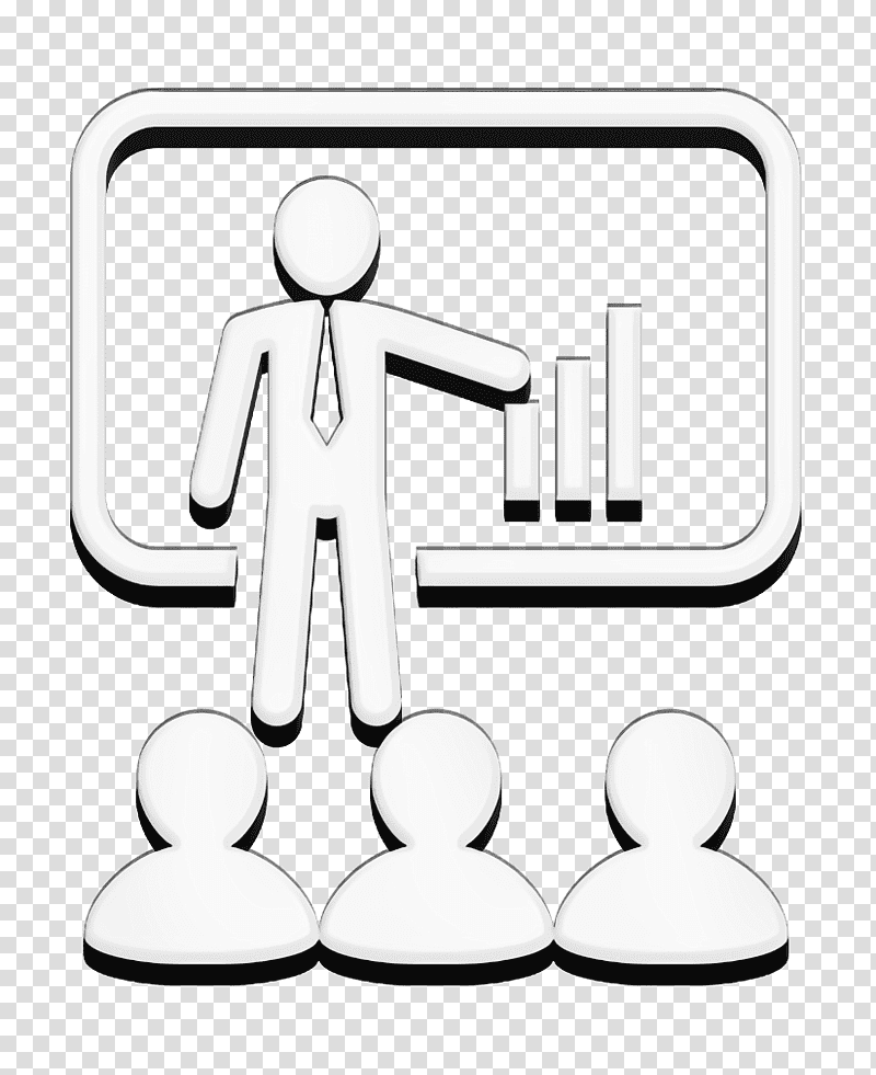Humans Resources icon Work icon business icon, Businessman Discussing A Business Report Icon, Line Art, Meter, Hm, Behavior, Geometry transparent background PNG clipart