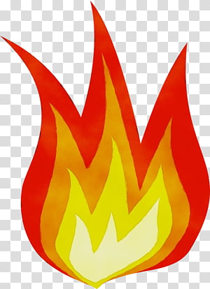 red flame fire symbol, Watercolor, Paint, Wet Ink transparent background PNG clipart thumbnail