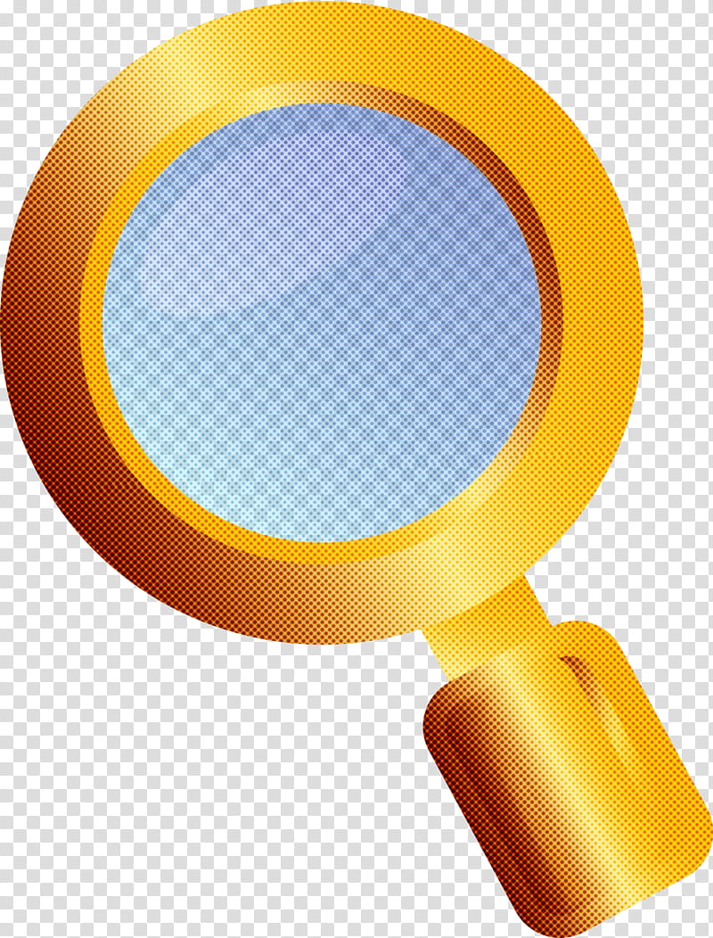 Magnifying glass magnifier, Yellow, Makeup Mirror, Circle transparent background PNG clipart