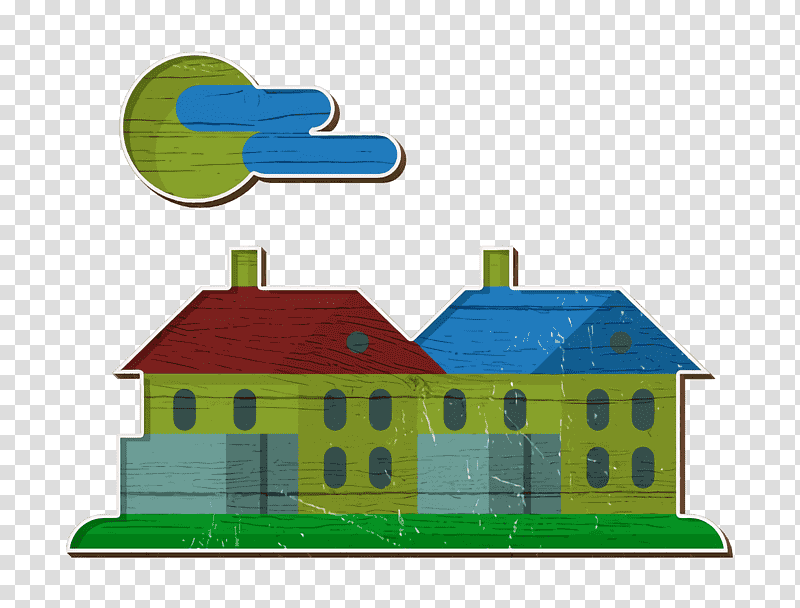 Landscapes flat color icon Rural icon Village icon, Logo, Drawing, Architecture, Share Icon, Sculpture transparent background PNG clipart