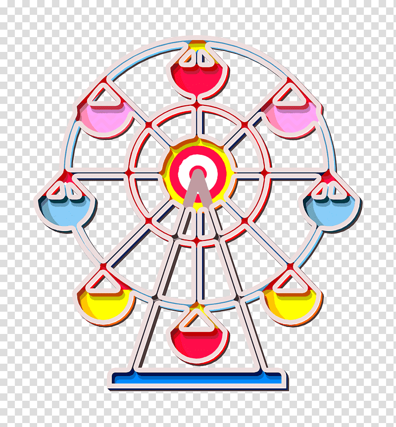 Travel & places emoticons icon Fair icon Ferris wheel icon, Travel Places Emoticons Icon, Diagram, Meter, Recreation transparent background PNG clipart