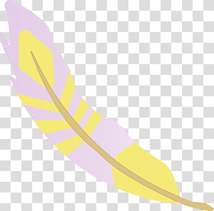 yellow line, Cartoon Feather, Watercolor Feather, Vintage Feather, Paint, Wet Ink transparent background PNG clipart thumbnail