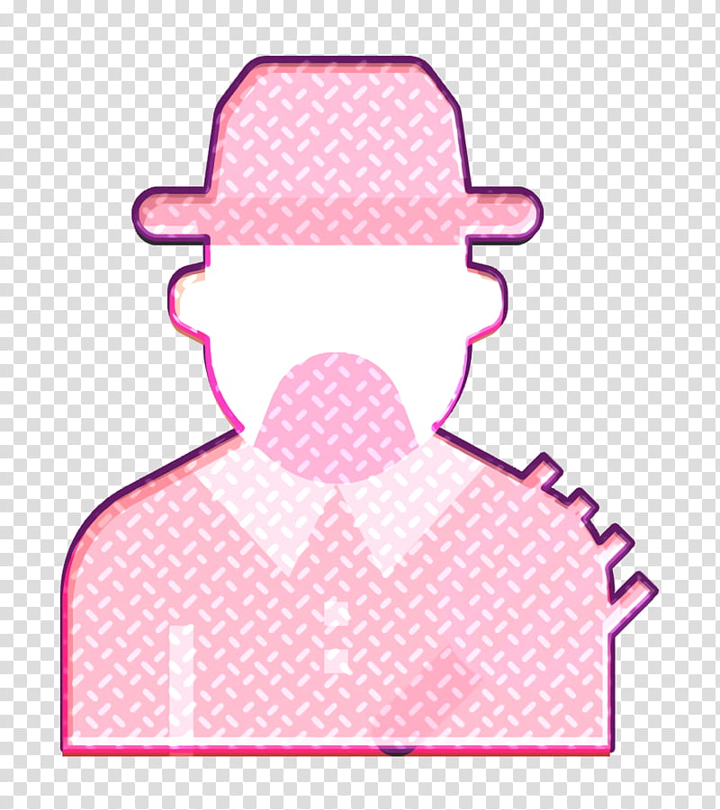 Farmer icon Job icon Jobs and Occupations icon, Pink, Magenta, Line transparent background PNG clipart