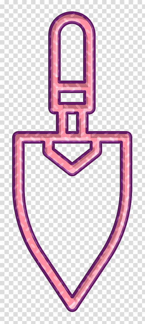 Trowel icon Cultivation icon, Pink, Line, Symbol transparent background PNG clipart