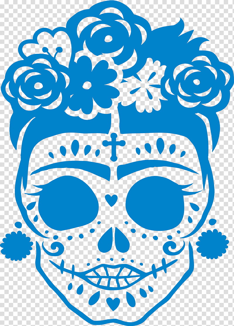 Sugar Skull, La Calavera Catrina, Day Of The Dead, Free, Silhouette, Skull Art, Drawing transparent background PNG clipart