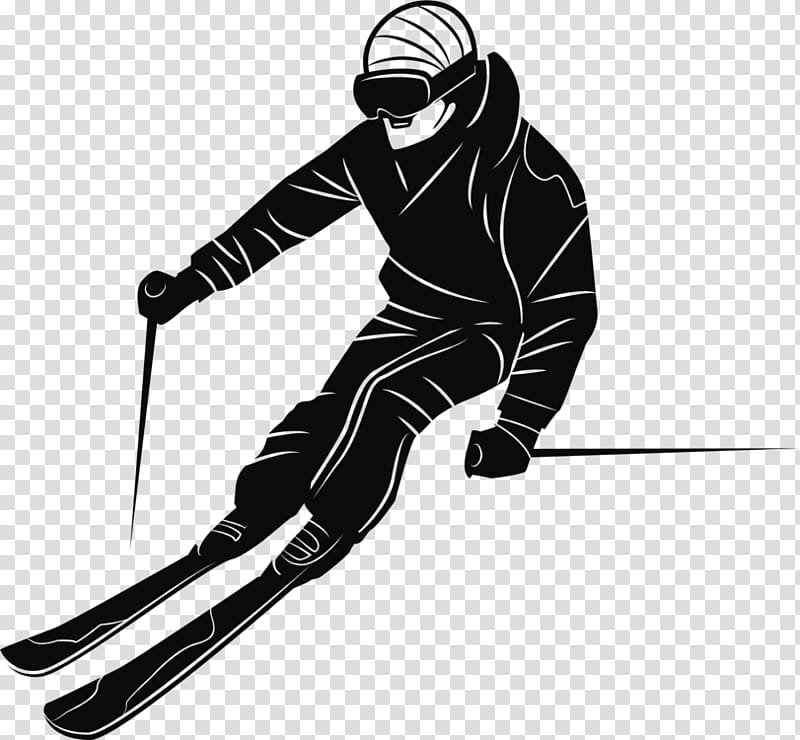 Free download | Drawing skiing alpine skiing line art silhouette ...