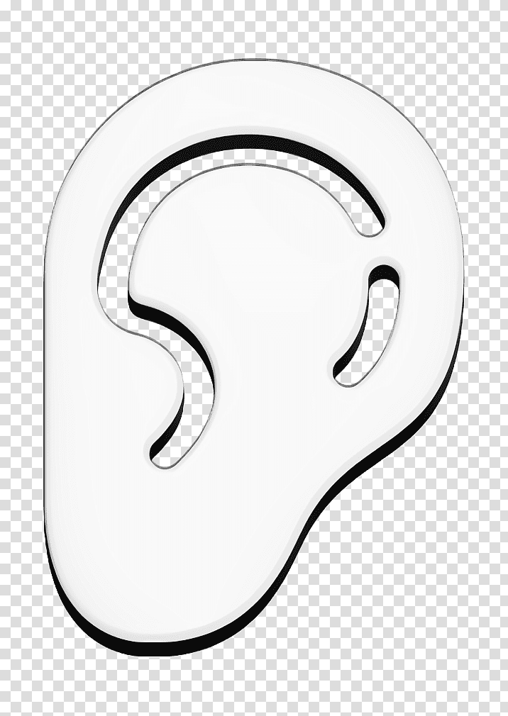 Ear icon Hear icon medical icon, Black And White M, Headphones, Poverty, Education
, Audio Equipment, Voluntary Association transparent background PNG clipart