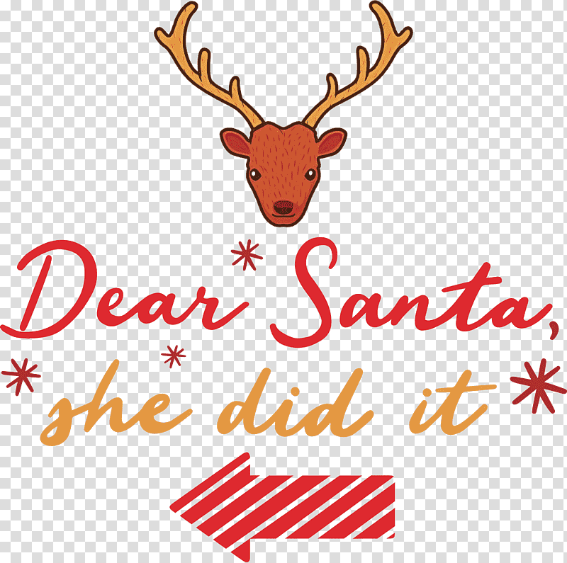 Dear Santa Santa Claus Christmas, Christmas , Reindeer, Antler, Snout, Meter, Line transparent background PNG clipart