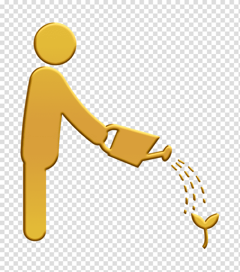 people icon Humans icon Plant icon, Man Watering A Plant Icon, Plants, Watering Can, Gardening, Aquatic Plant, Garden Watering Can transparent background PNG clipart