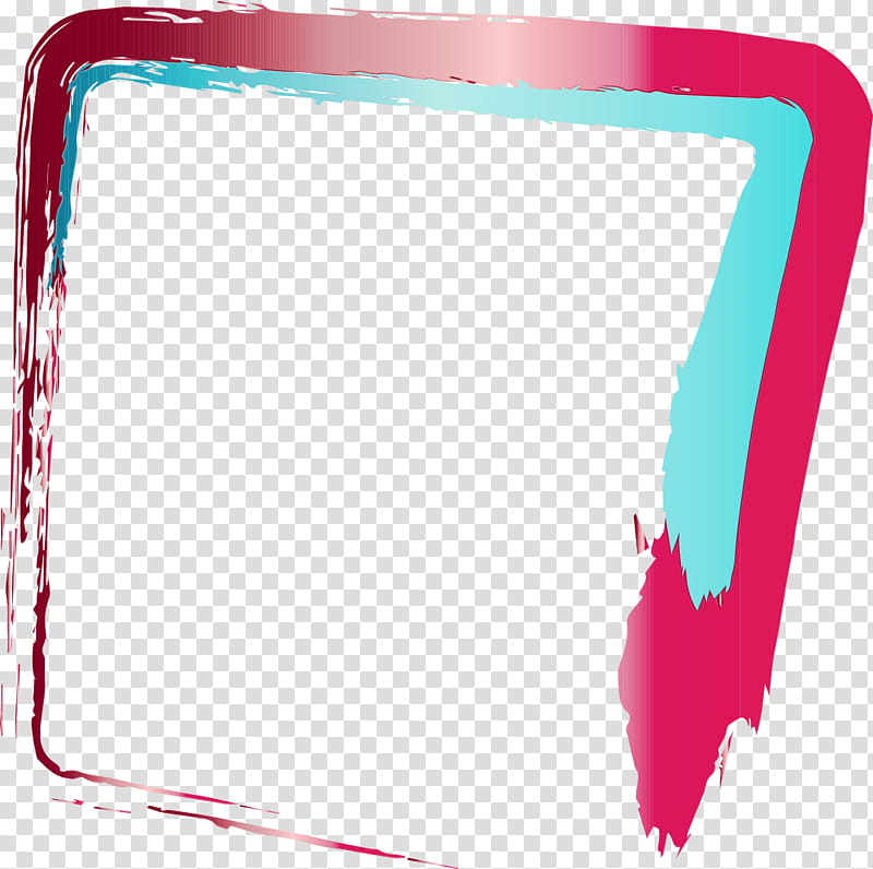 pink line rectangle, BRUSH FRAME, Watercolor Frame, Paint, Wet Ink transparent background PNG clipart