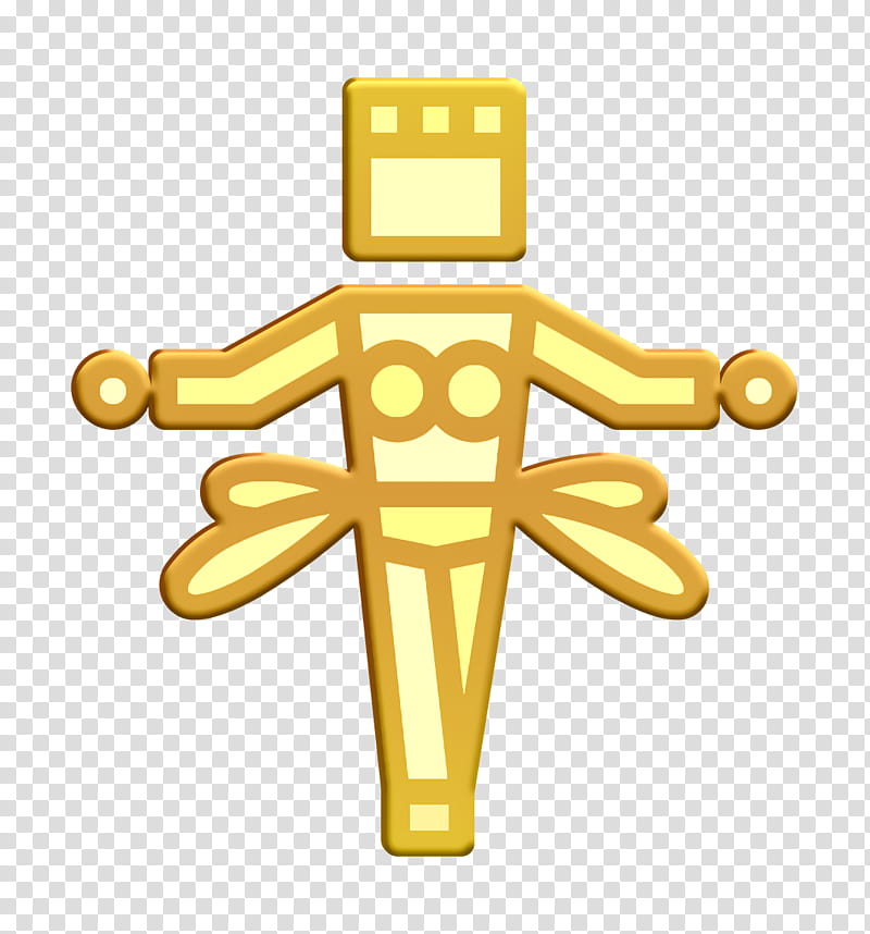 Samba icon Dance icon, Yellow, Symbol, Cross, Metal transparent background PNG clipart