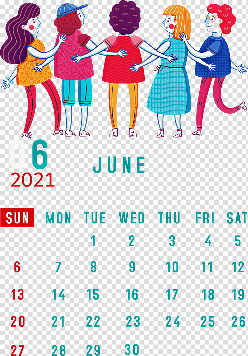 June 2021 Calendar 2021 Calendar June 2021 Printable Calendar, January Calendar, Calendar System, Month, Calendar Year, Snowball Fight, December transparent background PNG clipart