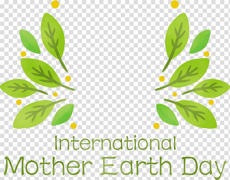 leaf plant stem logo font tree, International Mother Earth Day, Watercolor, Paint, Wet Ink, Line, Fruit transparent background PNG clipart