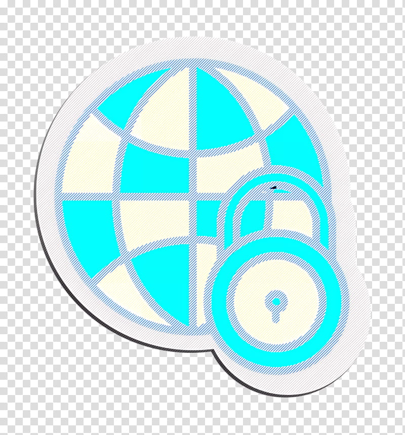 Global icon Cyber icon Lock icon, Aqua, Turquoise, Circle, Logo, Azure, Teal, Symbol transparent background PNG clipart