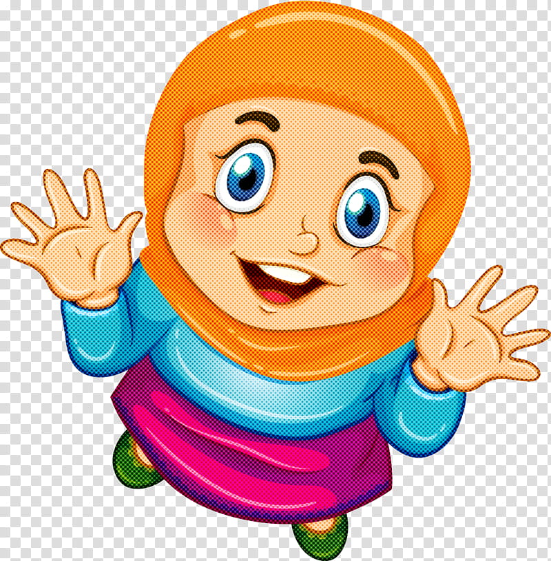 Muslim People, Cartoon, Finger, Gesture, Thumb, Happy, Pleased, Child transparent background PNG clipart