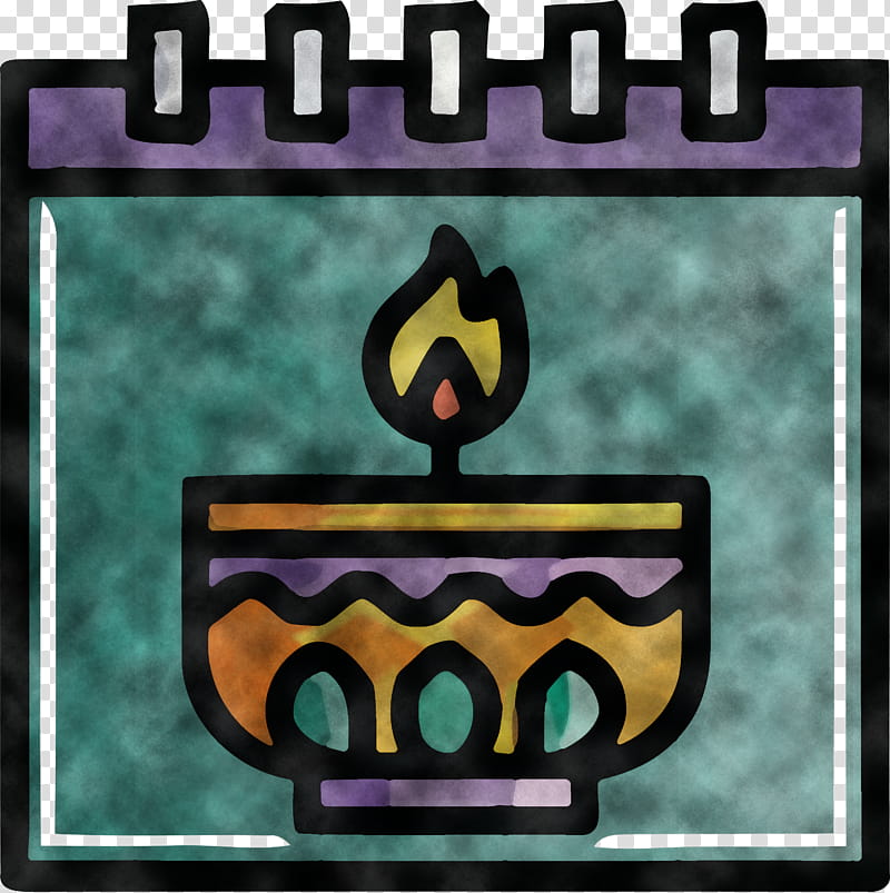 green purple teal candle holder menorah, Turquoise, Glass, Cauldron transparent background PNG clipart