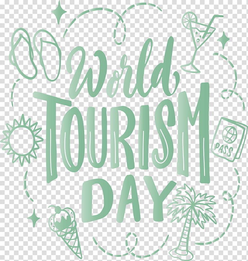 World Tourism Day Travel, Floral Design, Logo, Green, Line, Mtree, Area transparent background PNG clipart