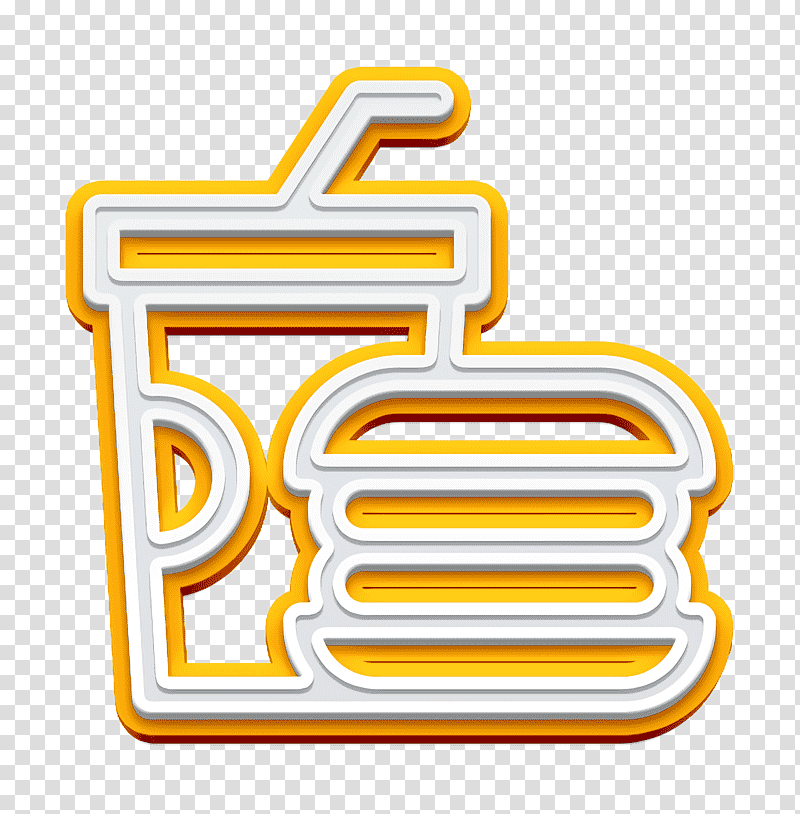Amusement Park icon Fast food icon Burger icon, Symbol, Chemical Symbol, Line, Meter, Yellow, Chemistry transparent background PNG clipart