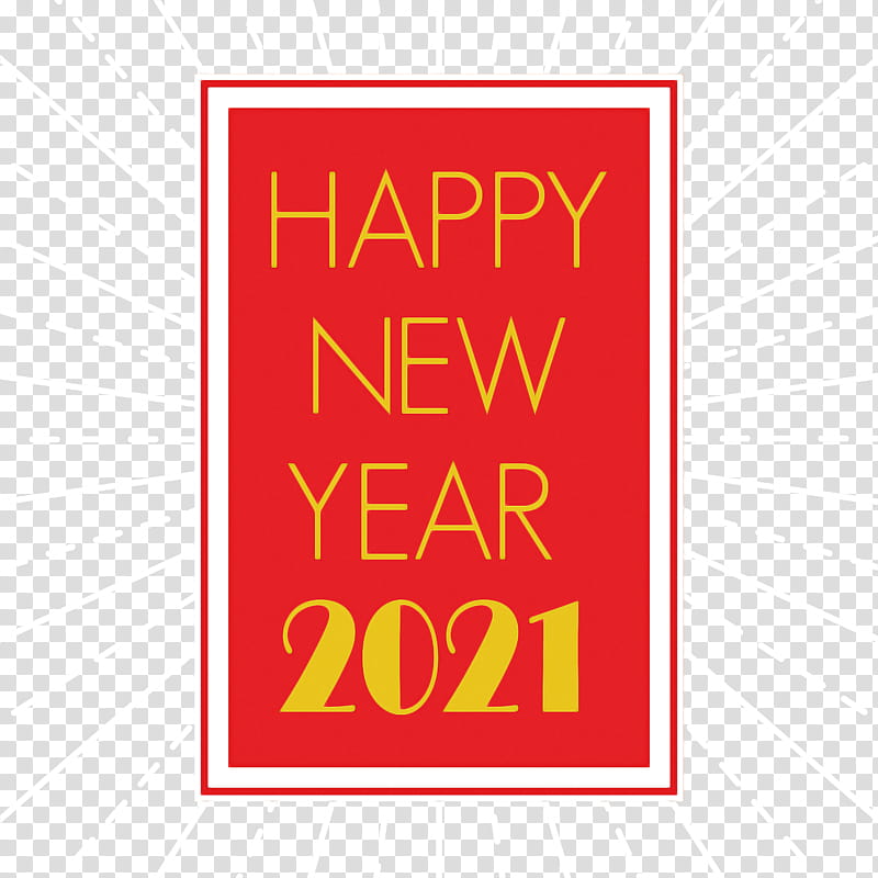 2021 Happy New Year Happy New Year 2021, Logo, Greeting Card, Yellow, Line, Area, Meter, Geometry transparent background PNG clipart