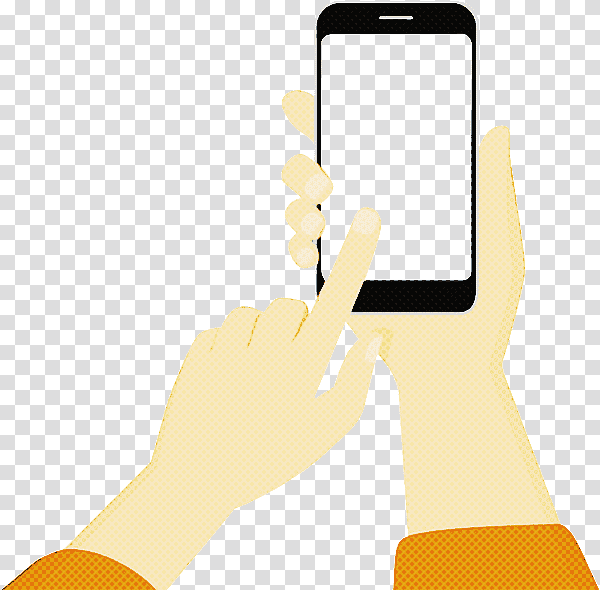 cellular network smartphone yellow communication glove, Meter, Hm transparent background PNG clipart