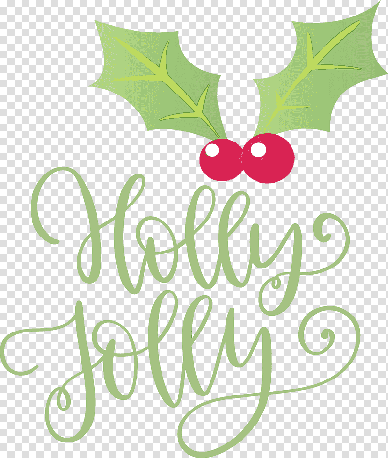Floral design, Holly Jolly, Christmas , Watercolor, Paint, Wet Ink, Leaf transparent background PNG clipart