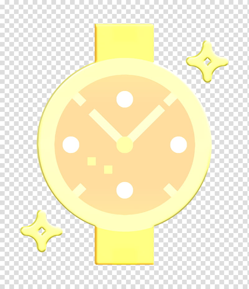 Watch icon, Yellow, Symbol, Alarm Clock transparent background PNG clipart