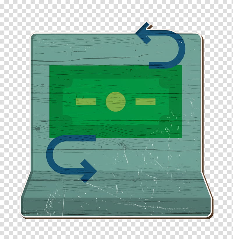 Fintech icon Technologies Disruption icon, Green, Floppy Disk, Technology, Rectangle transparent background PNG clipart
