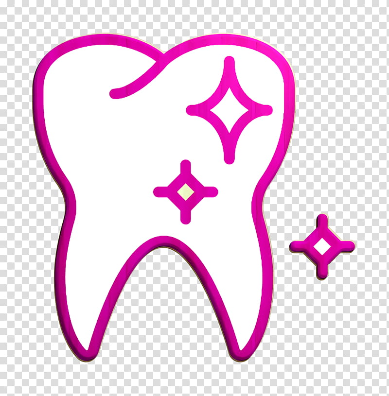 Healthy tooth icon Dentistry icon Teeth icon, Pink, Line, Symbol transparent background PNG clipart