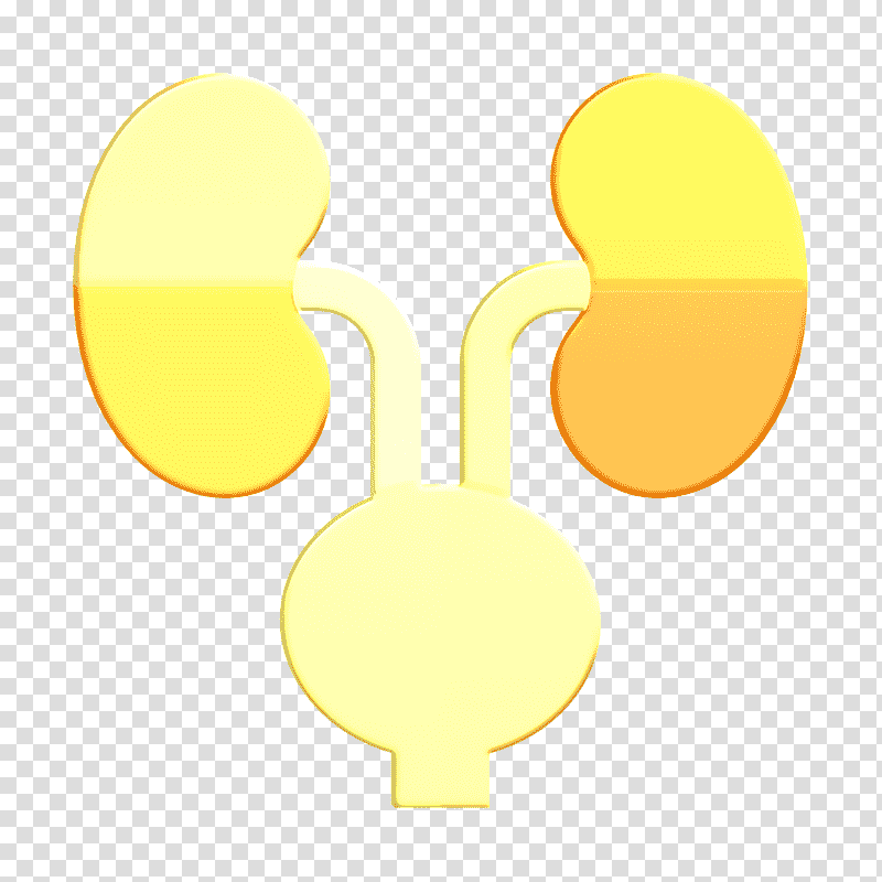 Kidney icon Hospital Elements icon Kidneys icon, Circle, Yellow, Symbol, Meter, Mathematics, Precalculus transparent background PNG clipart