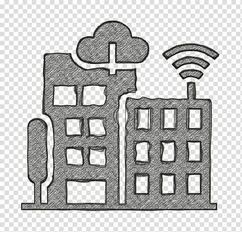 Technologies Disruption icon Wifi icon Smart city icon, Architecture, Metal transparent background PNG clipart