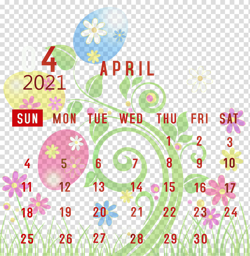April 2021 Printable Calendar April 2021 Calendar 2021 Calendar, Floral Design, Balloon, Line, Meter, Sticker, Happiness transparent background PNG clipart