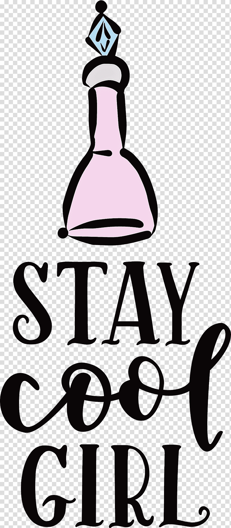 Stay Cool Girl Fashion Girl, Logo, Black And White
, Line, Meter, Bottle, Recreation transparent background PNG clipart