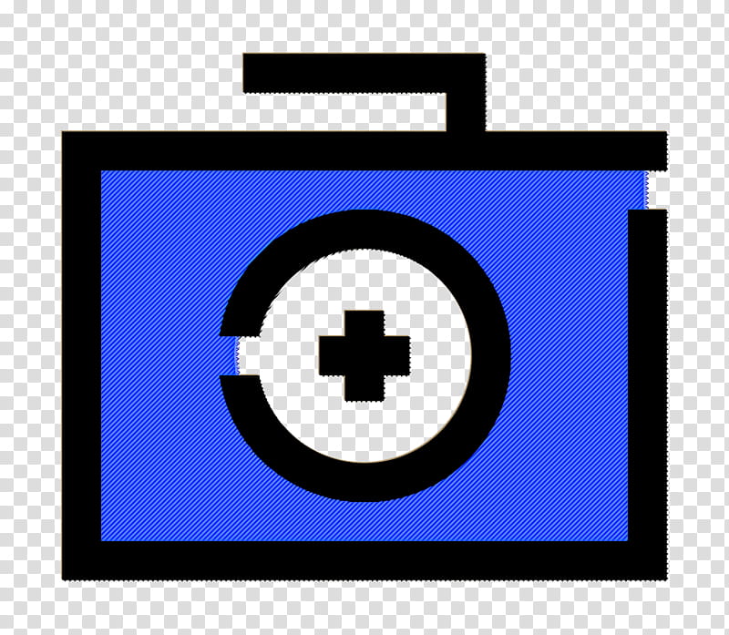 Healthcare and medical icon First aid box icon Medical icon, Electric Blue, Symbol, Circle, Logo, Emoticon, Square, Rectangle transparent background PNG clipart