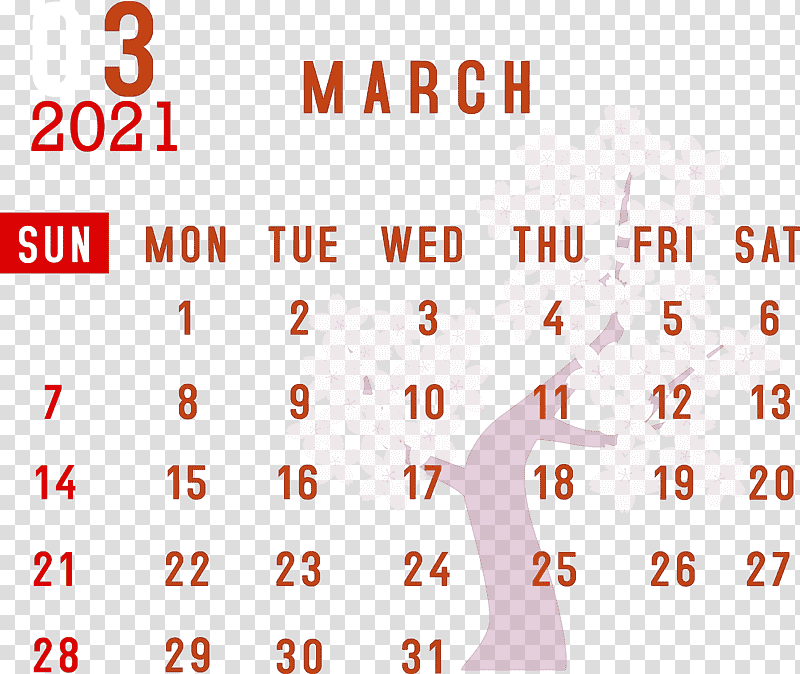 March 2021 Printable Calendar March 2021 Calendar 2021 Calendar, March Calendar, Line, Meter, Orange Sa, Diagram, Calendar System transparent background PNG clipart