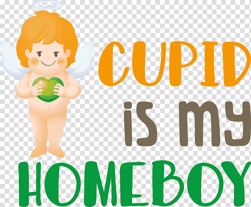 Cupid Is My Homeboy Cupid Valentine, Valentines, Cartoon, Logo, Green, Character, Text transparent background PNG clipart