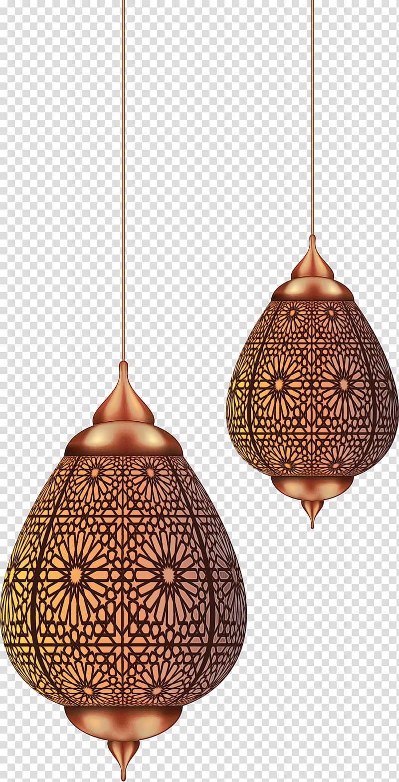 lighting light fixture lamp lighting accessory lampshade, Ramadan Lantern, Ramadan Kareem, Watercolor, Paint, Wet Ink, Ceiling Fixture, Copper transparent background PNG clipart