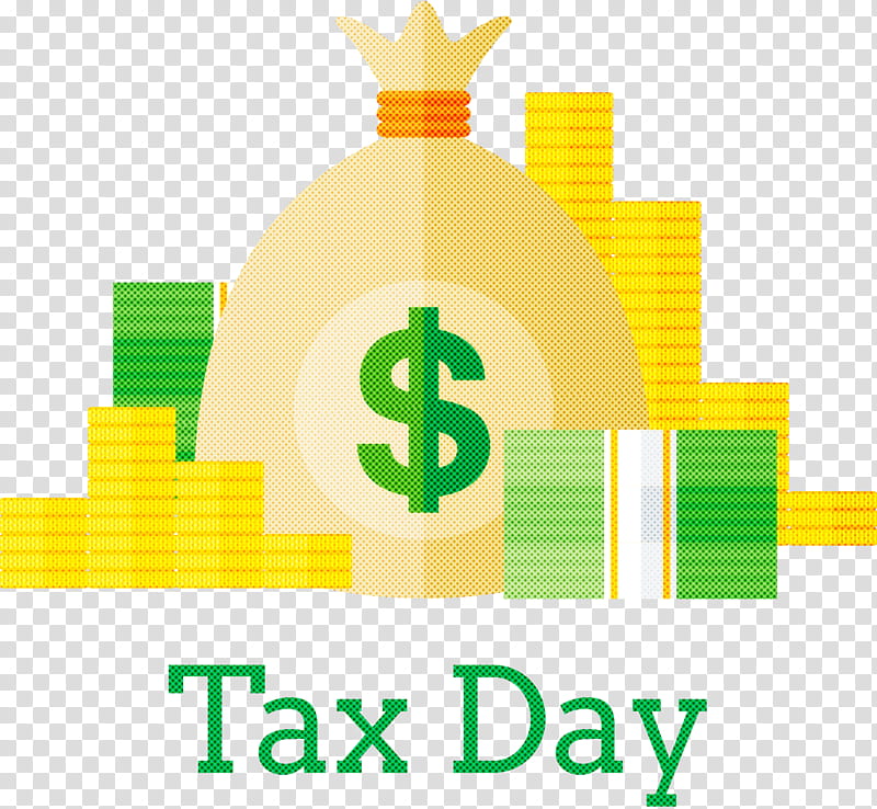 Tax Day, Green, Yellow, Logo transparent background PNG clipart