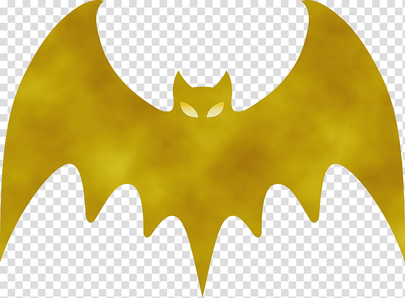 yellow bat-m font, Halloween , Watercolor, Paint, Wet Ink, Batm transparent background PNG clipart