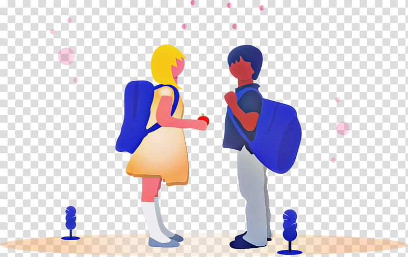 back to school student boy, Girl, Cartoon, Interaction, Conversation, Gesture, Animation, Love transparent background PNG clipart
