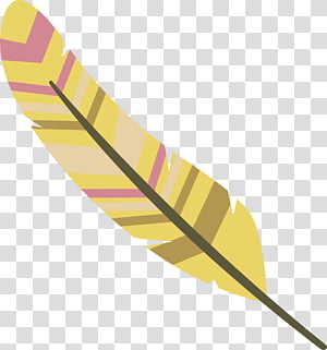 Feather, Cartoon Feather, Watercolor Feather, Vintage Feather, Angle, Line, Yellow transparent background PNG clipart thumbnail