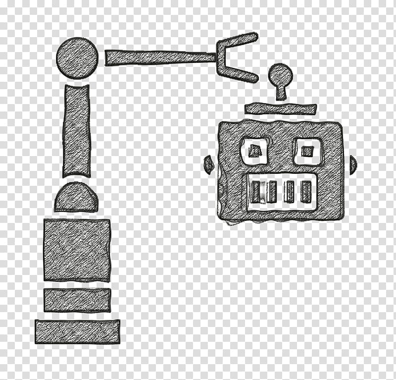 Robots icon Robot icon Robotic hand icon, Metal transparent background PNG clipart