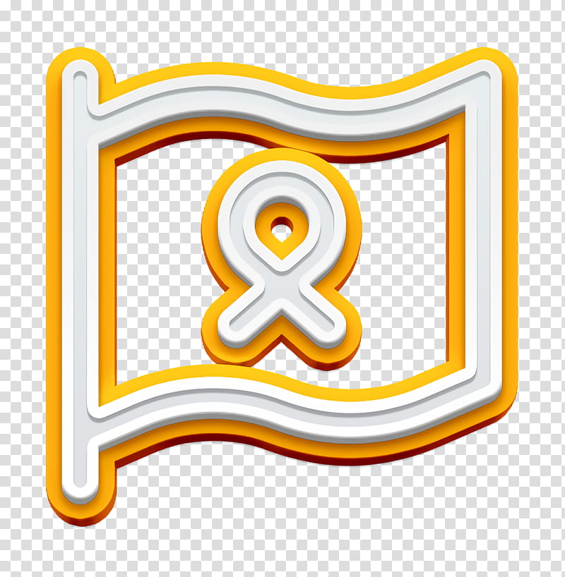 Flag icon Charity icon, Logo, Yellow, Meter, Line, Area transparent background PNG clipart