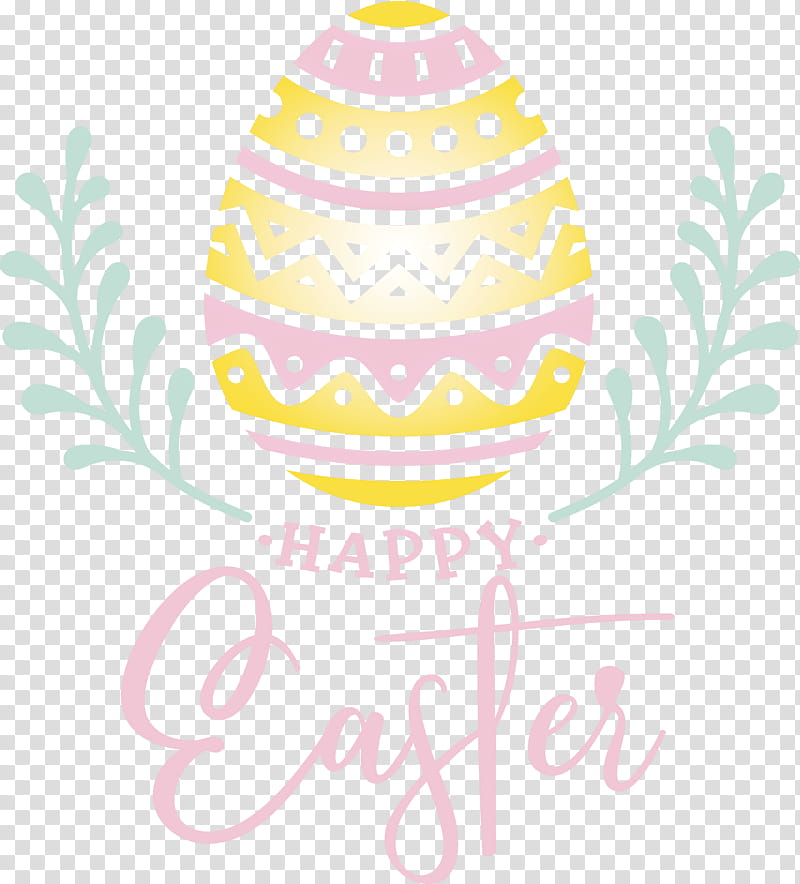 Happy Easter, Easter Egg, Yellow, Plant transparent background PNG clipart